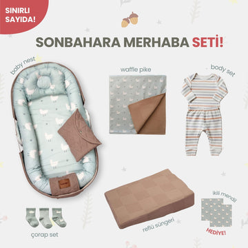 Sonbahara Merhaba Seti – Minty Duck Baby Nest Set