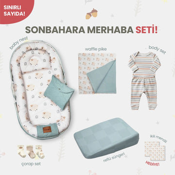 Sonbahara Merhaba Seti – Fluffy Sheep Baby Nest Set