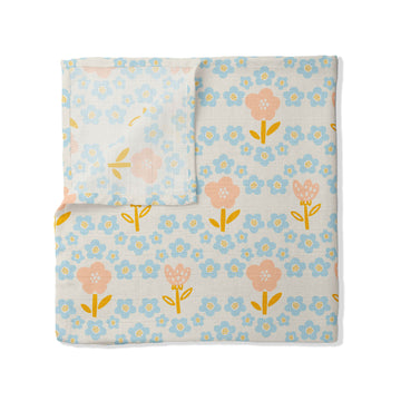 Outlet - Pretty Pastel Organik Crinkle Square Müslin Örtü