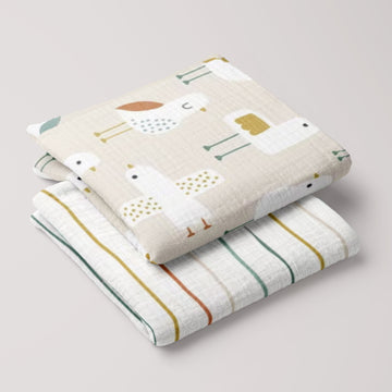 Birds + Stripes- 2'li Set