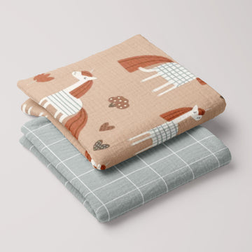 Unicorns + Gray Squares - 2'li Set