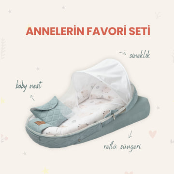 Annelerin Favori Seti – Fluffy Sheep Baby Nest Set
