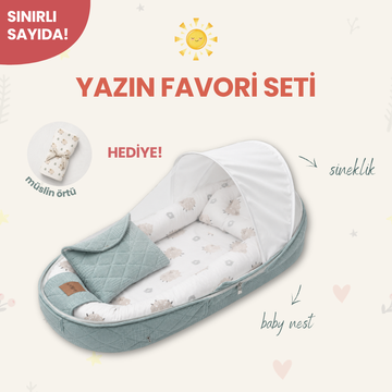 Yazın Favori Seti – Fluffy Sheep Baby Nest Set