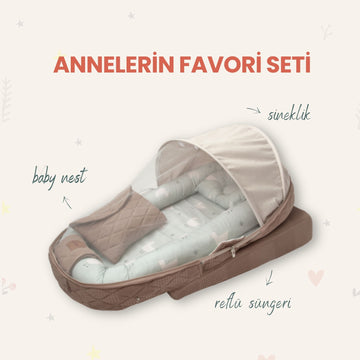 Annelerin Favori Seti – Minty Duck Baby Nest Set