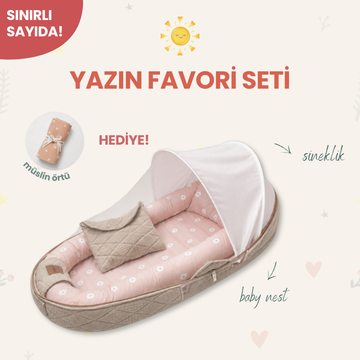 Yazın Favori Seti – Salmon Poppy Baby Nest Set