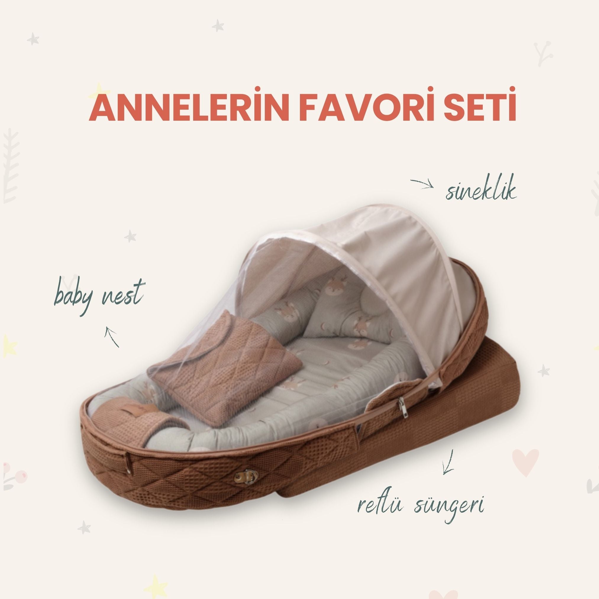 Annelerin Favori Seti – Forest Deer Baby Nest Set