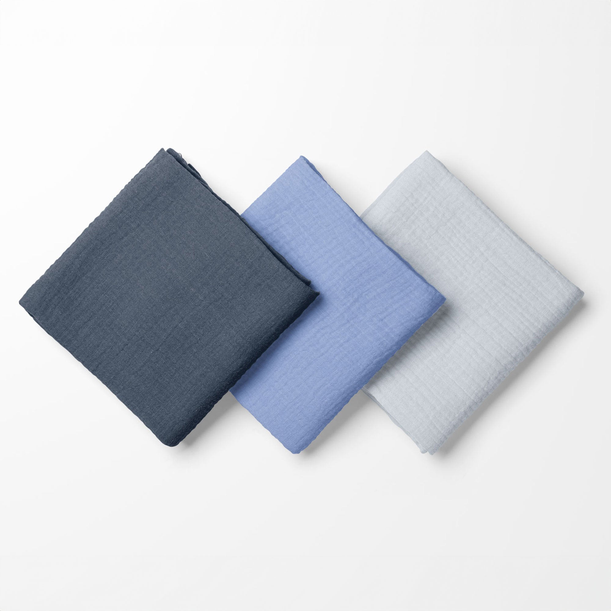 Baby Blues Crinkle Square Müslin - Yeni Doğan 3'lü Set
