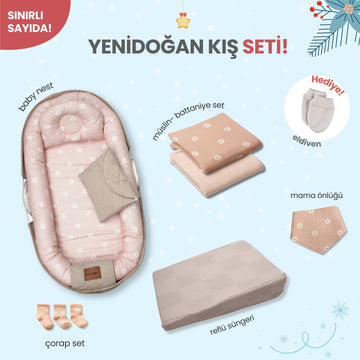 Yenidoğan Kış Seti – Salmon Poppy Baby Nest Set