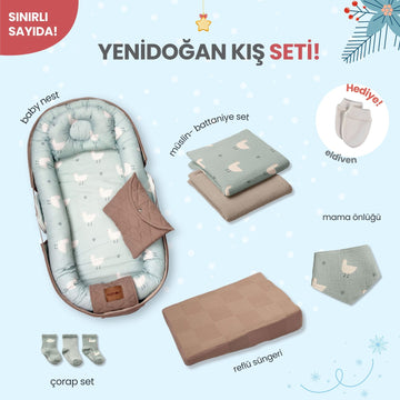 Yenidoğan Kış Seti – Minty Duck Baby Nest Set
