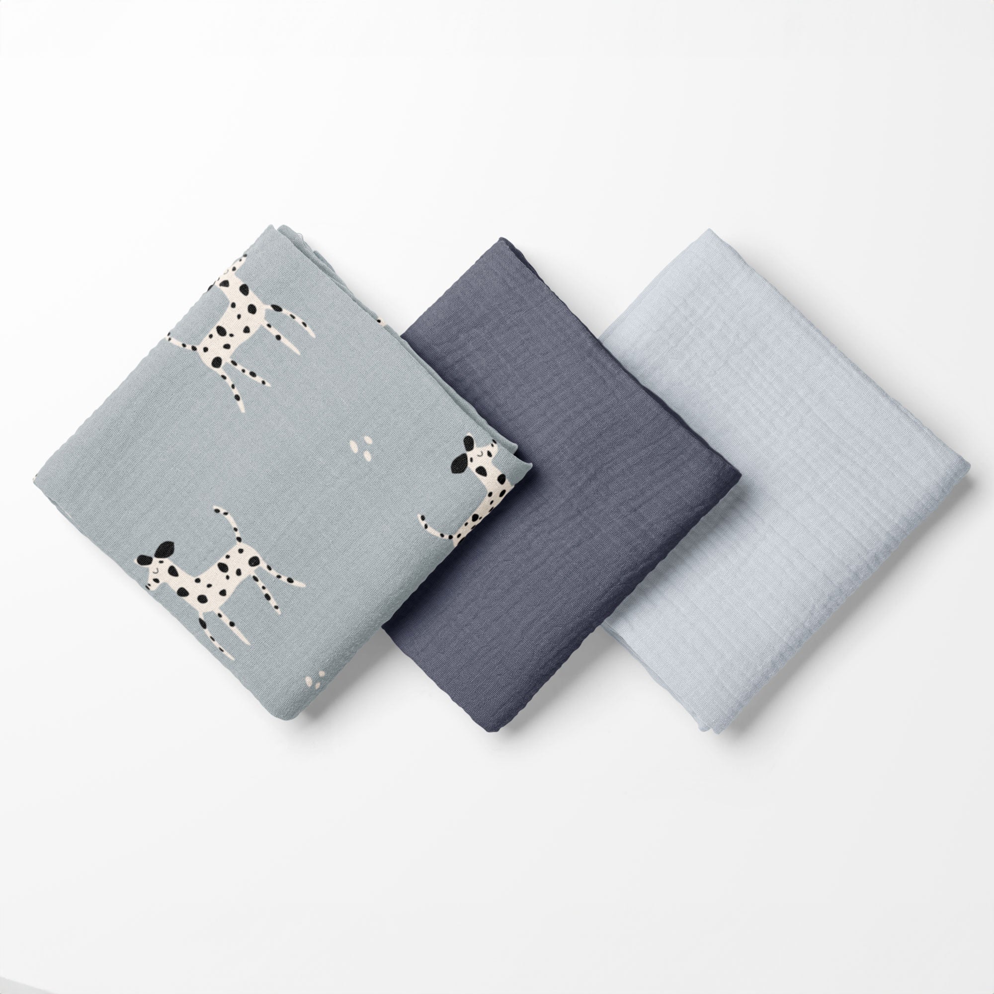 Dalmatians Crinkle Square Müslin - Yeni Doğan 3'lü Set