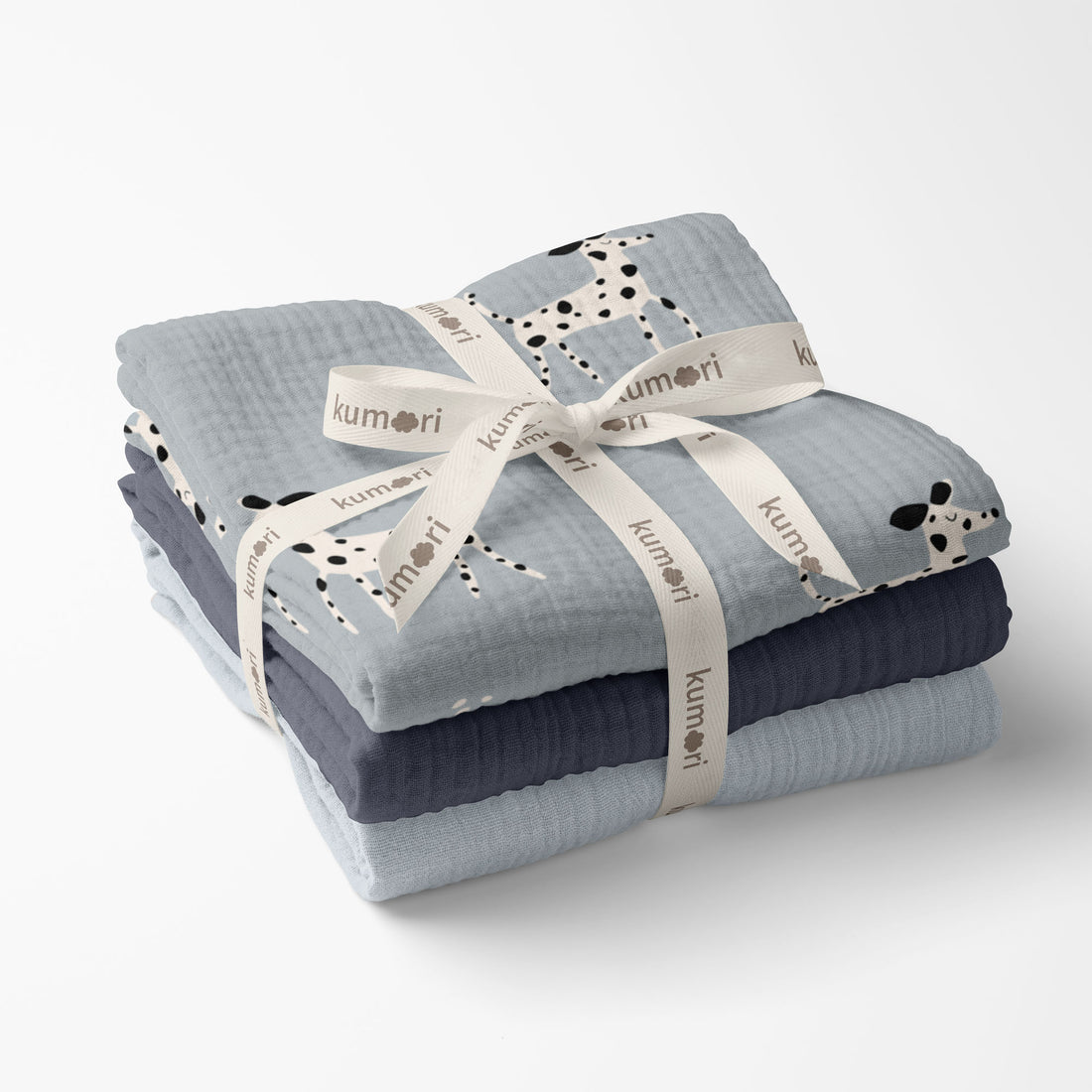 Dalmatians Crinkle Square Müslin - Yeni Doğan 3'lü Set