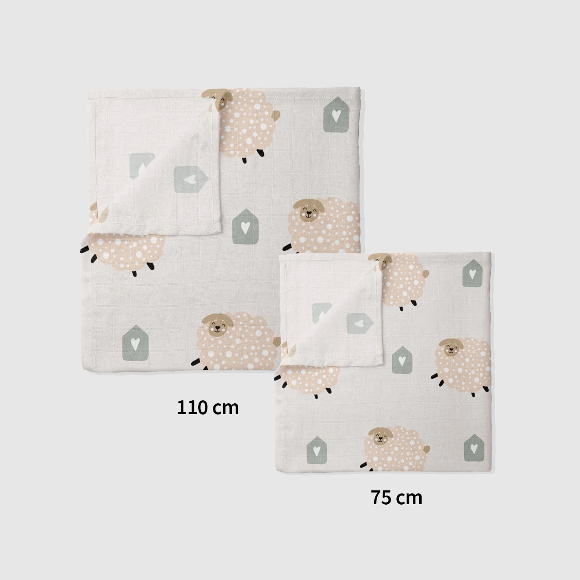Fluffy Sheep - Büyük ve Küçük Boy 2'li Set