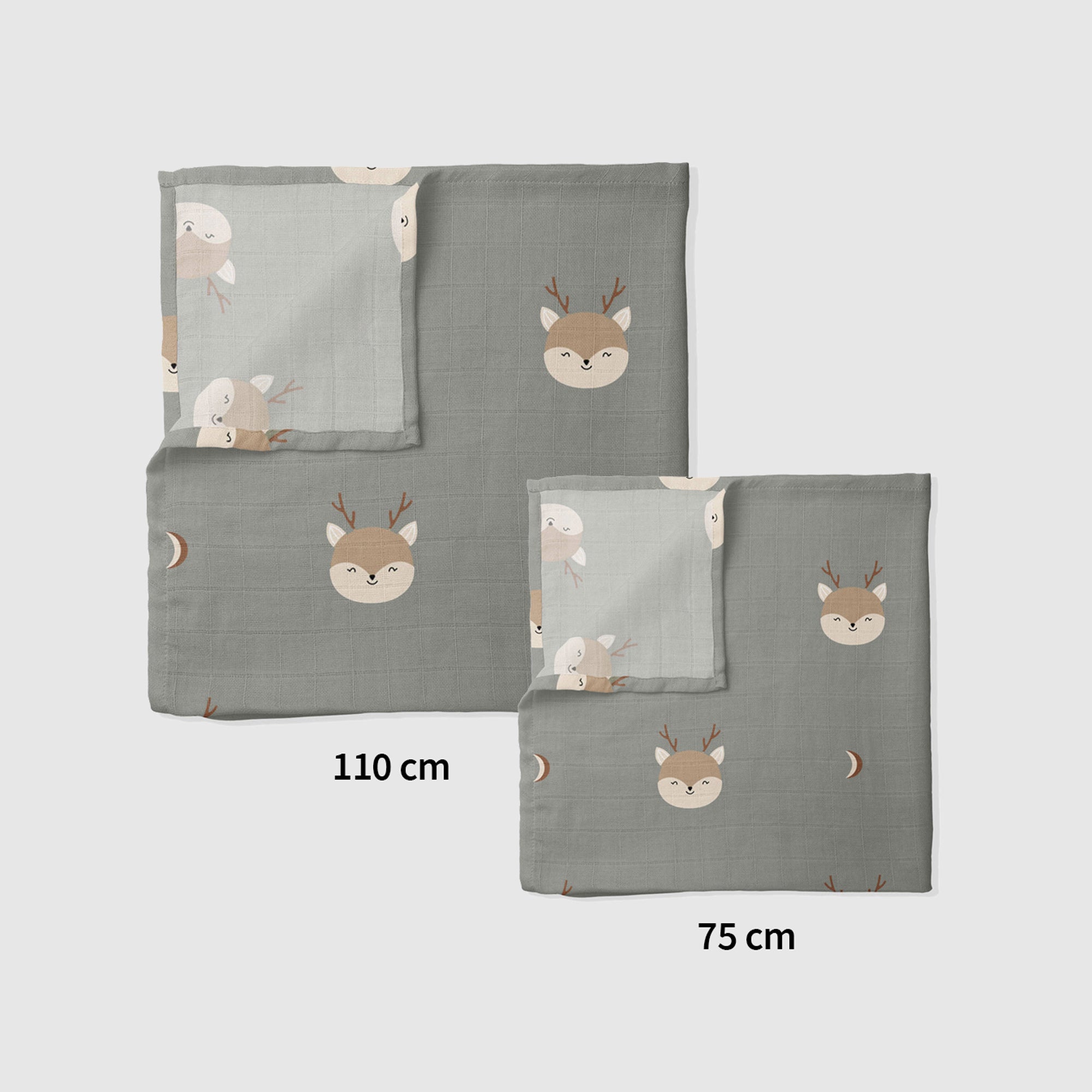 Forest Deer - Büyük ve Küçük Boy 2'li Set