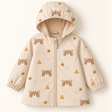 Honey Bear Desenli Yağmurluk