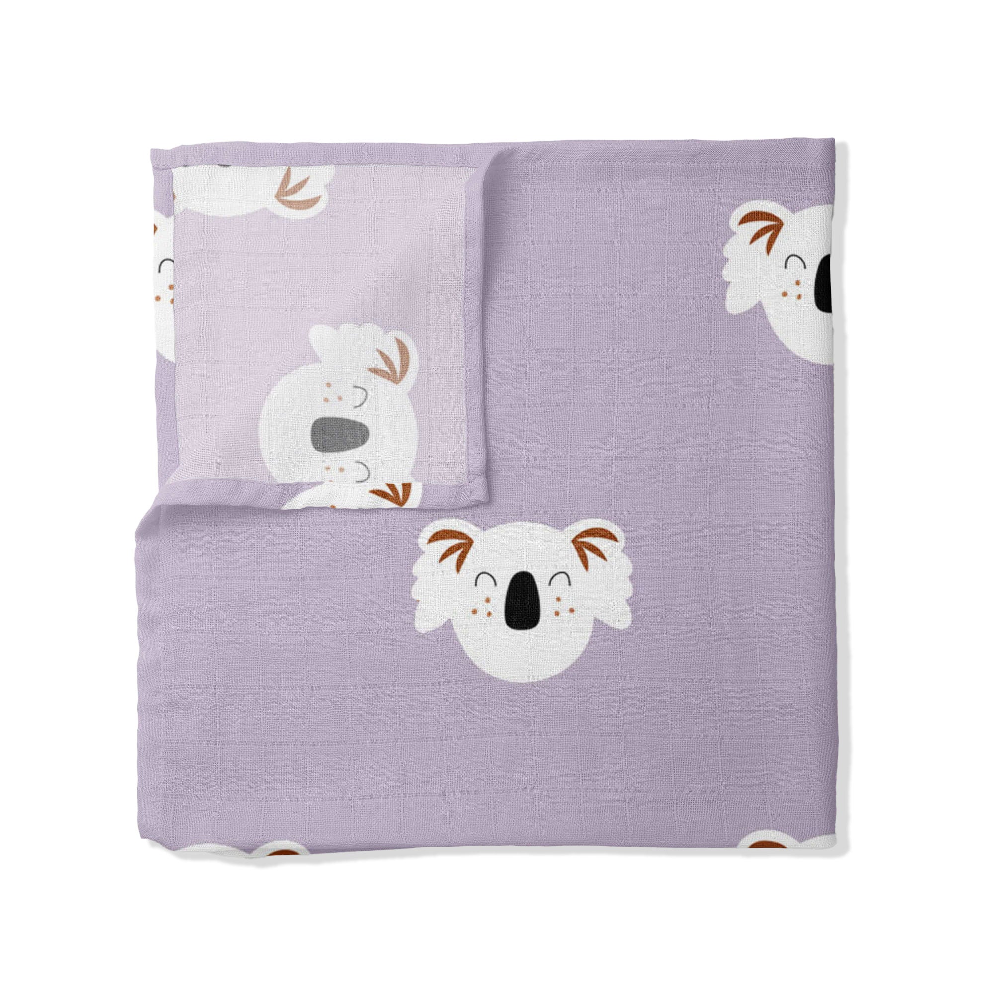 Lavender Koala Organik Crinkle Square Müslin Örtü