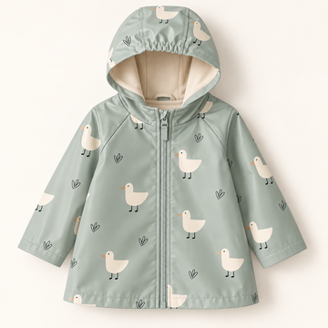 Minty Duck Desenli Yağmurluk