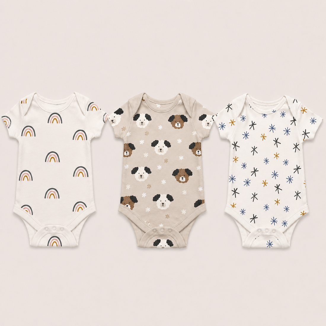 3'lü Kısa Kollu Body Set