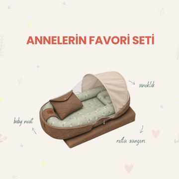 Annelerin Favori Seti – Sage Bloom Baby Nest Set