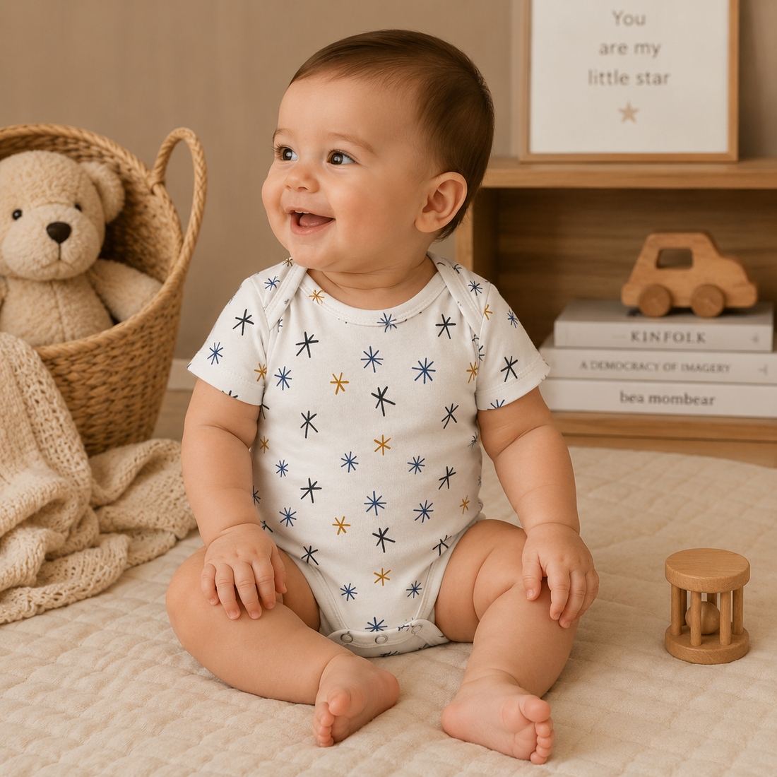 Starry Sprinkle Kısa Kollu Body