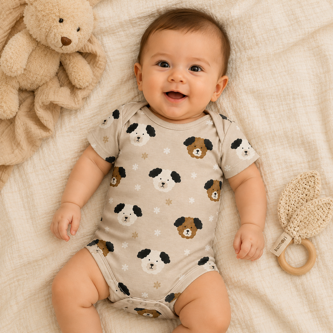 Teddy Paws Kısa Kollu Body