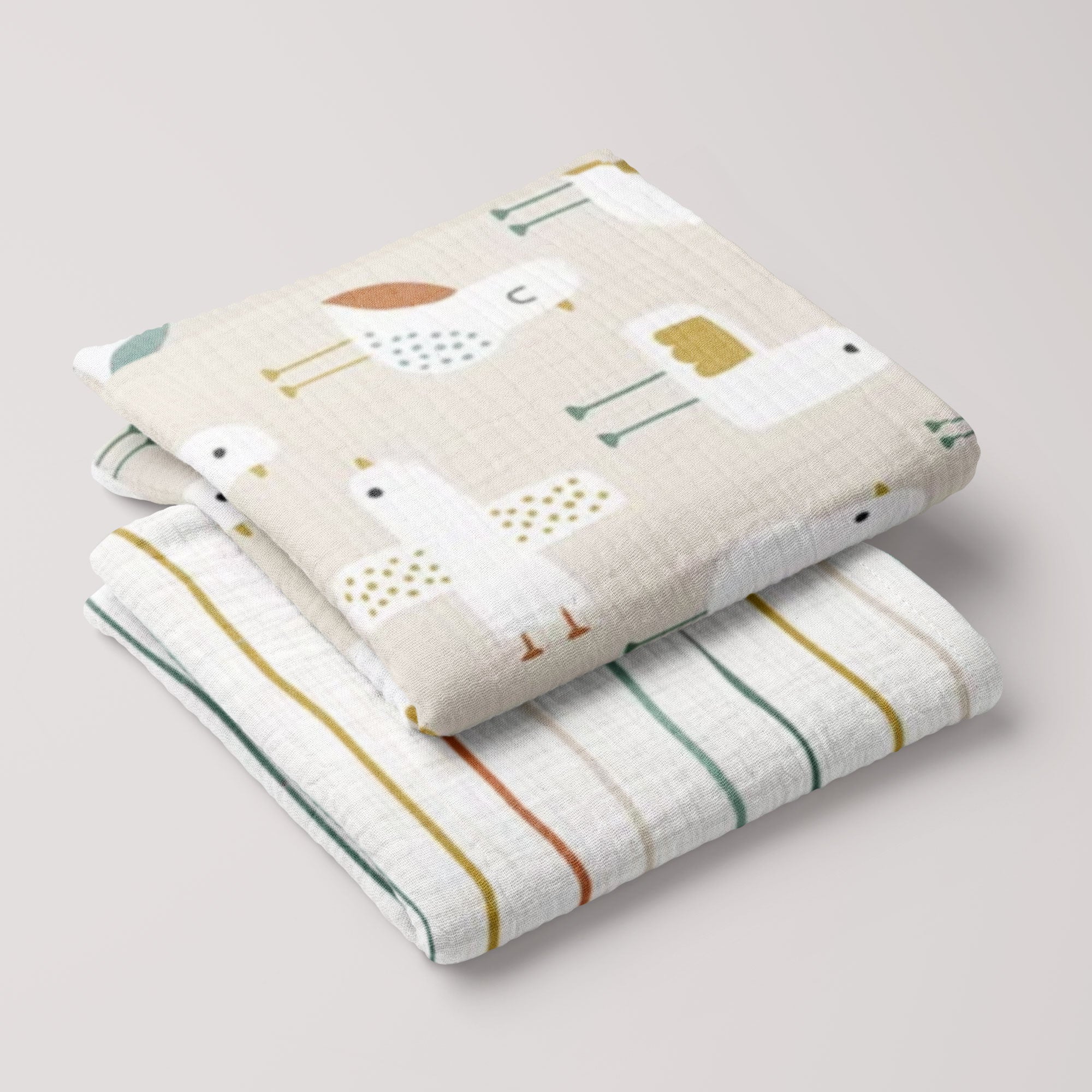 Birds + Stripes- 2'li Set