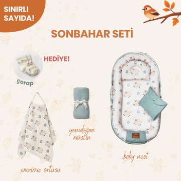 Hoş Geldin Sonbahar Seti – Fluffy Sheep Baby Nest Set